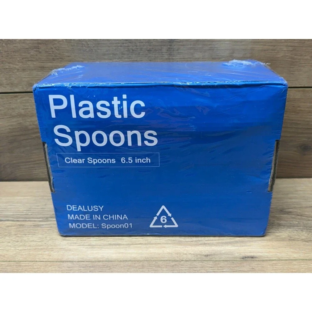 360 Count Clear Plastic Spoons Disposable, BPA-Free, Heat Resistant, Solid New!